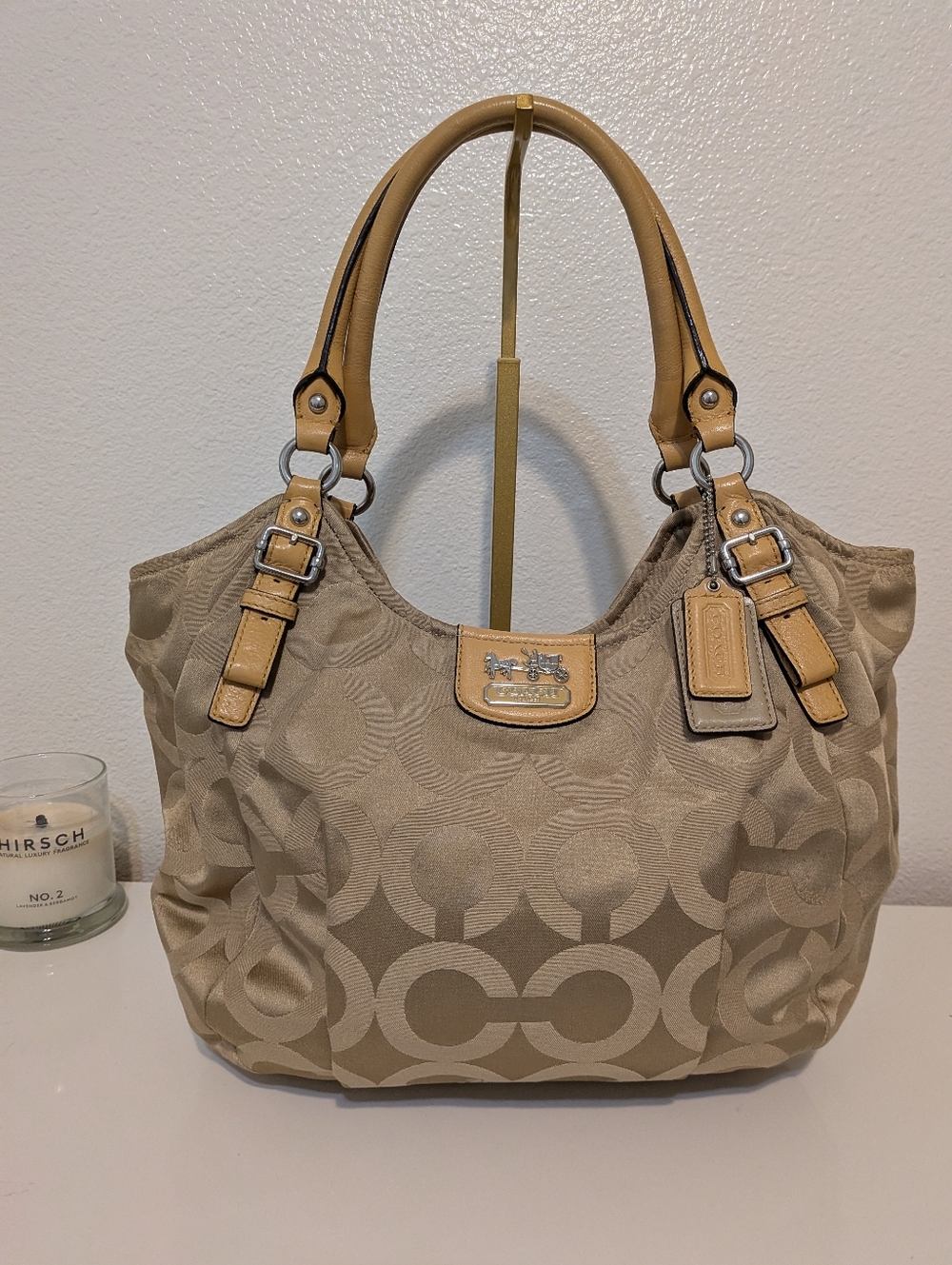 Coach Abigail Op Art C Carryall Shoulder Bag